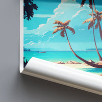 Bavaro Travel Print Wall Art Bavaro Wall Hanging Home Décor Bavaro Gift Art Lovers Wall Art Caribbean Travel Print For Tropical Islands