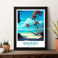 Bavaro Travel Print Wall Art Bavaro Wall Hanging Home Décor Bavaro Gift Art Lovers Wall Art Caribbean Travel Print For Tropical Islands