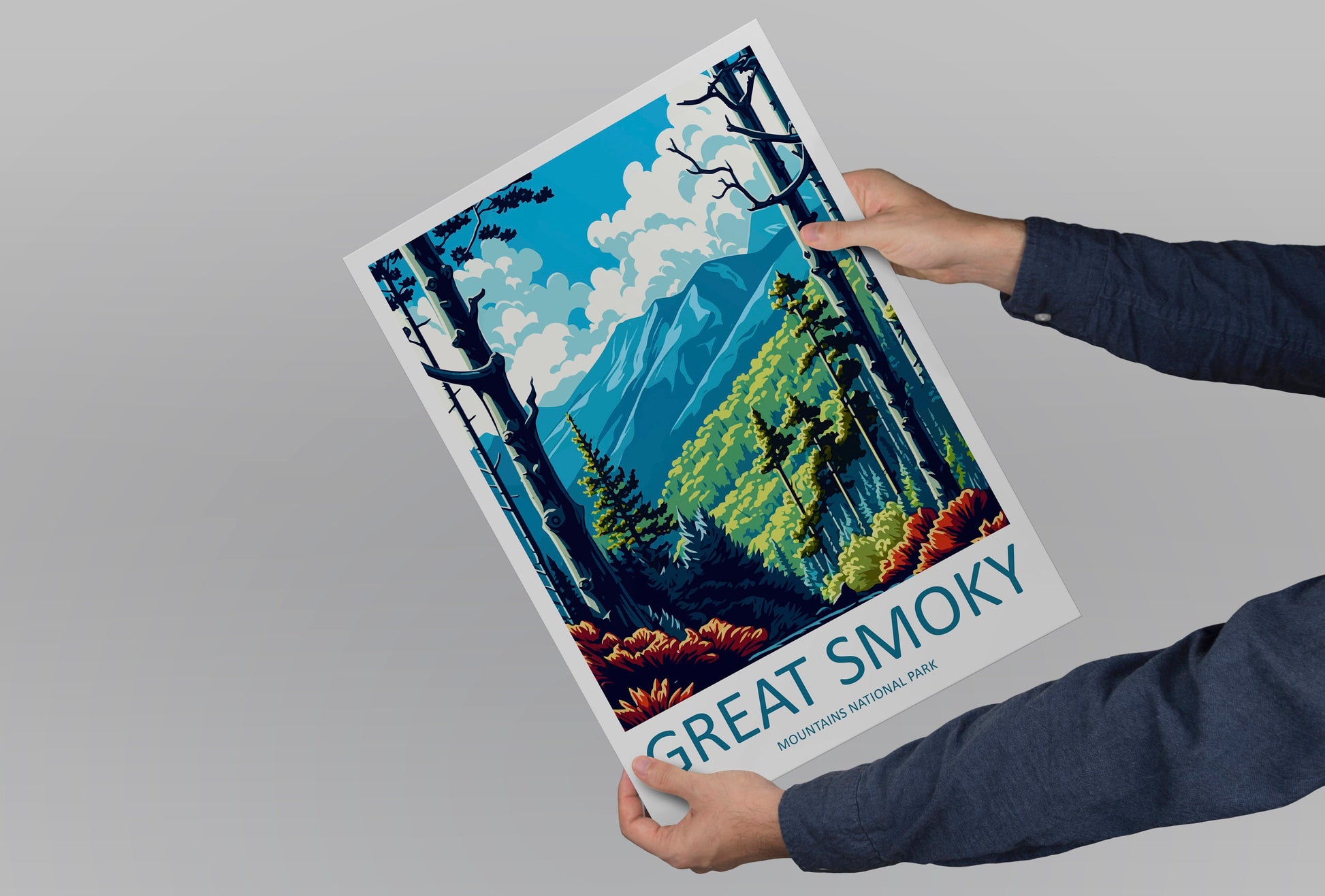 Great Smoky Mountains National Park Travel Print Wall Art Great Smoky Mountains National Park Wall Hanging Home Décor Great Smoky Mountains