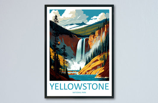 Yellowstone National Park Travel Print Wall Art Yellowstone National Park Wall Hanging Home Décor Yellowstone National Park Art Gift Poster