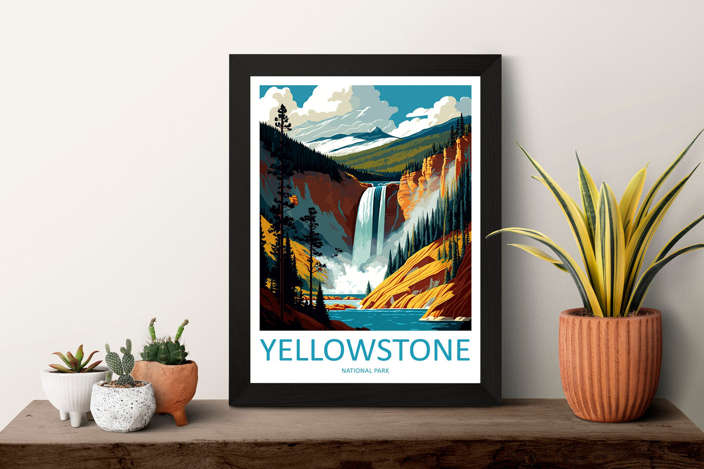 Yellowstone National Park Travel Print Wall Art Yellowstone National Park Wall Hanging Home Décor Yellowstone National Park Art Gift Poster