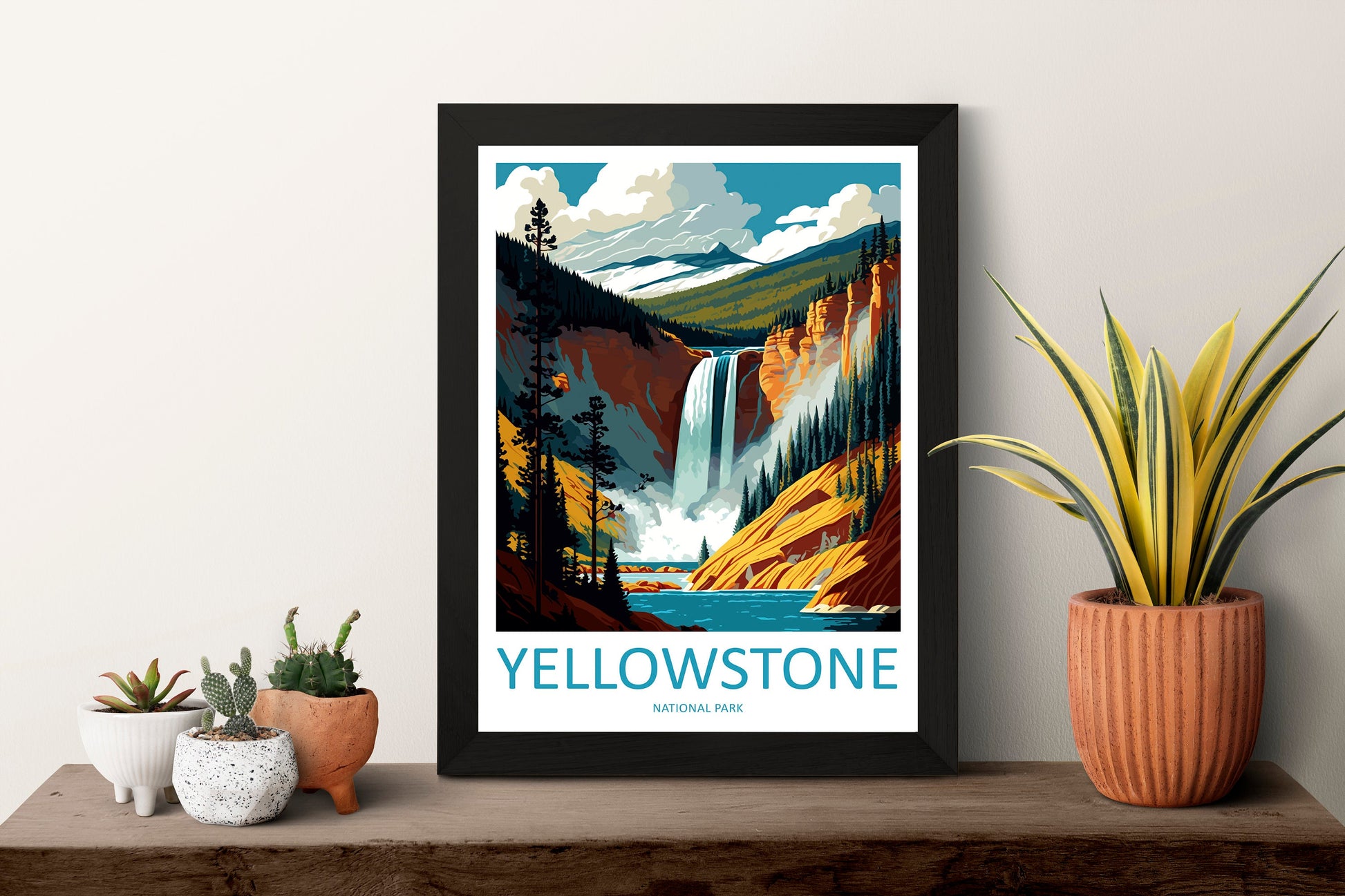 Yellowstone National Park Travel Print Wall Art Yellowstone National Park Wall Hanging Home Décor Yellowstone National Park Art Gift Poster