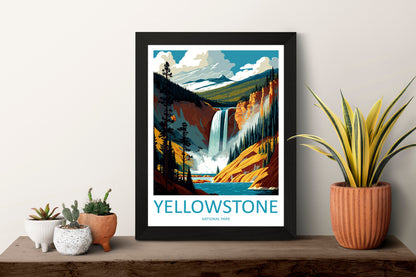 Yellowstone National Park Travel Print Wall Art Yellowstone National Park Wall Hanging Home Décor Yellowstone National Park Art Gift Poster