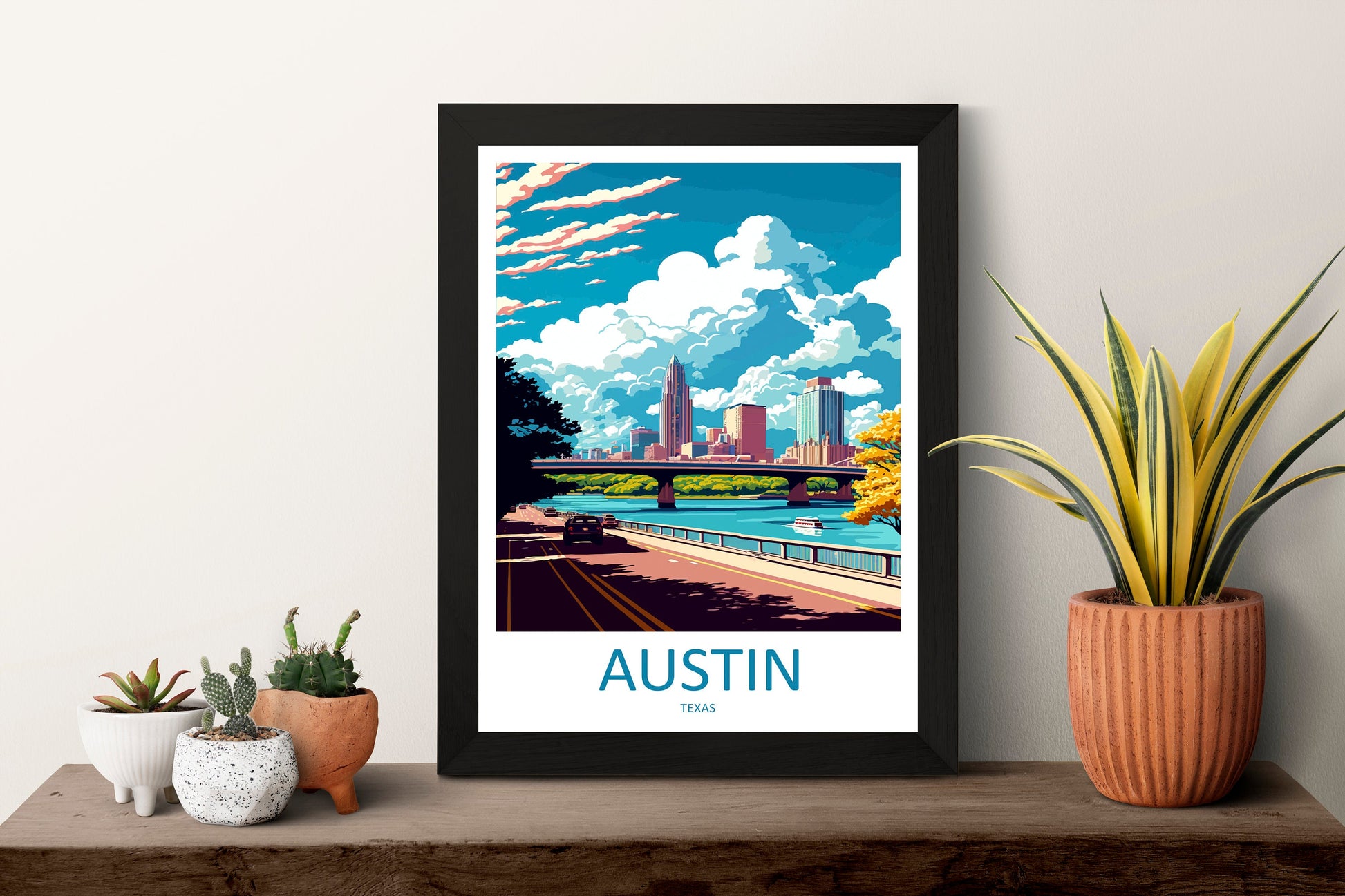 Austin Travel Print Wall Art Austin Wall Hanging Home Décor Austin Gift Art Lovers Texas Art Lover Gift Texas Travel Poster Artwork