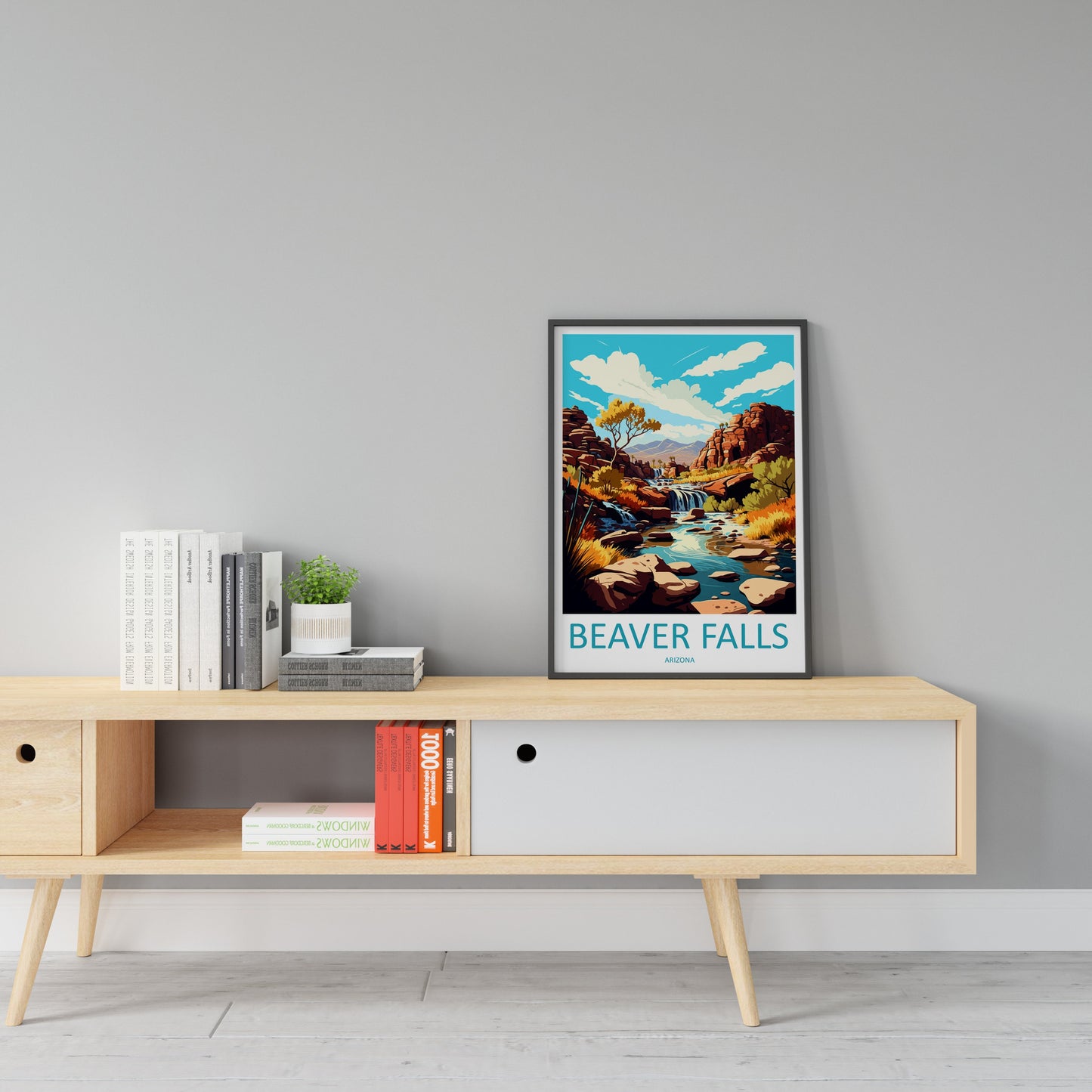 Beaver Falls Travel Print Wall Art Beaver Falls Wall Hanging Home Décor Beaver Falls Gift Art Lovers Arizona Art Lover Gift Arizona