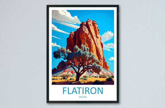 Flatiron Travel Print Wall Art Flatiron Wall Hanging Home Décor Flatiron Gift Art Lovers Arizona Art Lover Gift Arizona