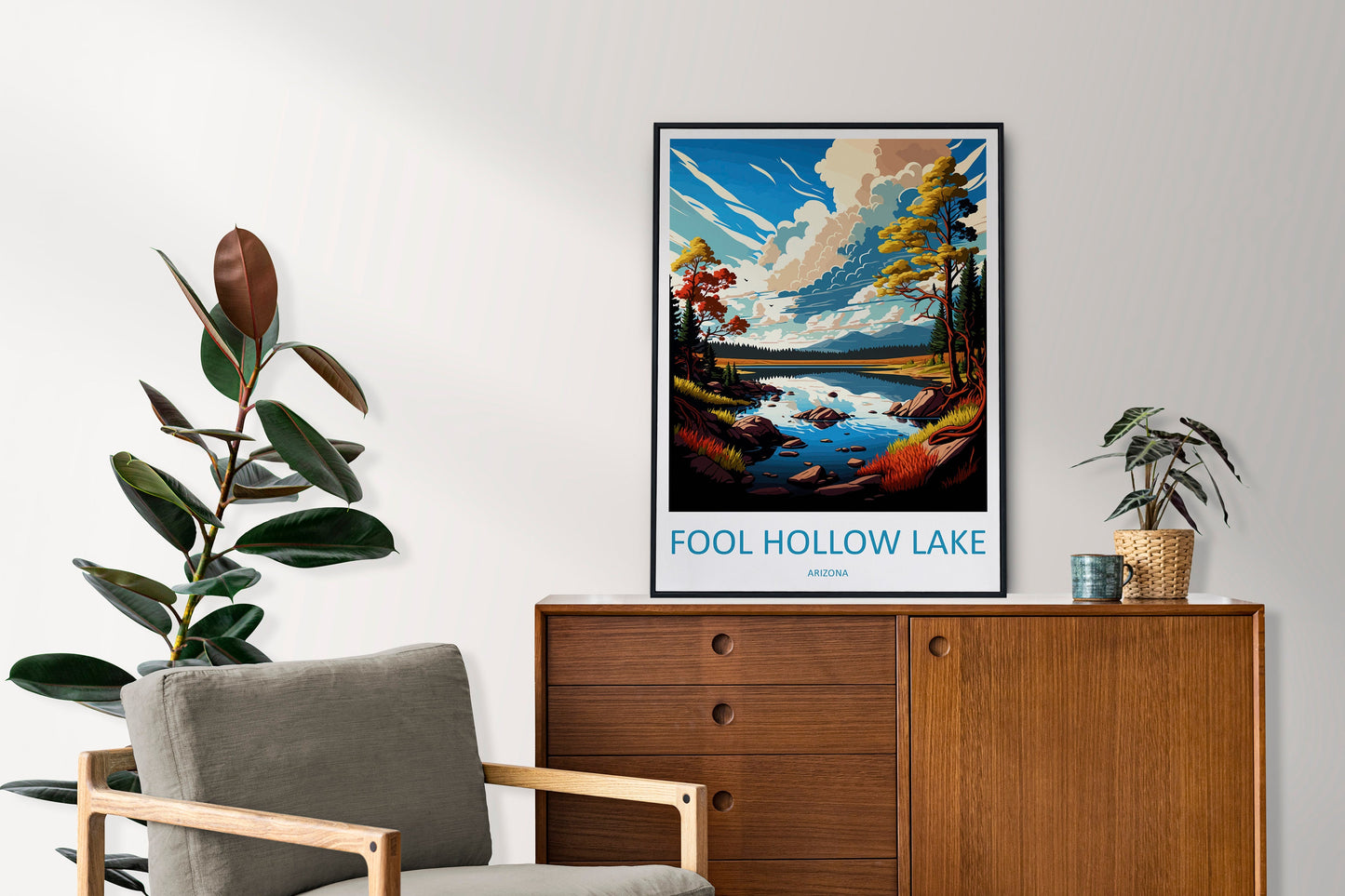 Fool Hollow Lake Travel Print Wall Art Fool Hollow Lake Wall Hanging Home Décor Fool Hollow Lake Gift Art Lovers Arizona Art Lover Gift