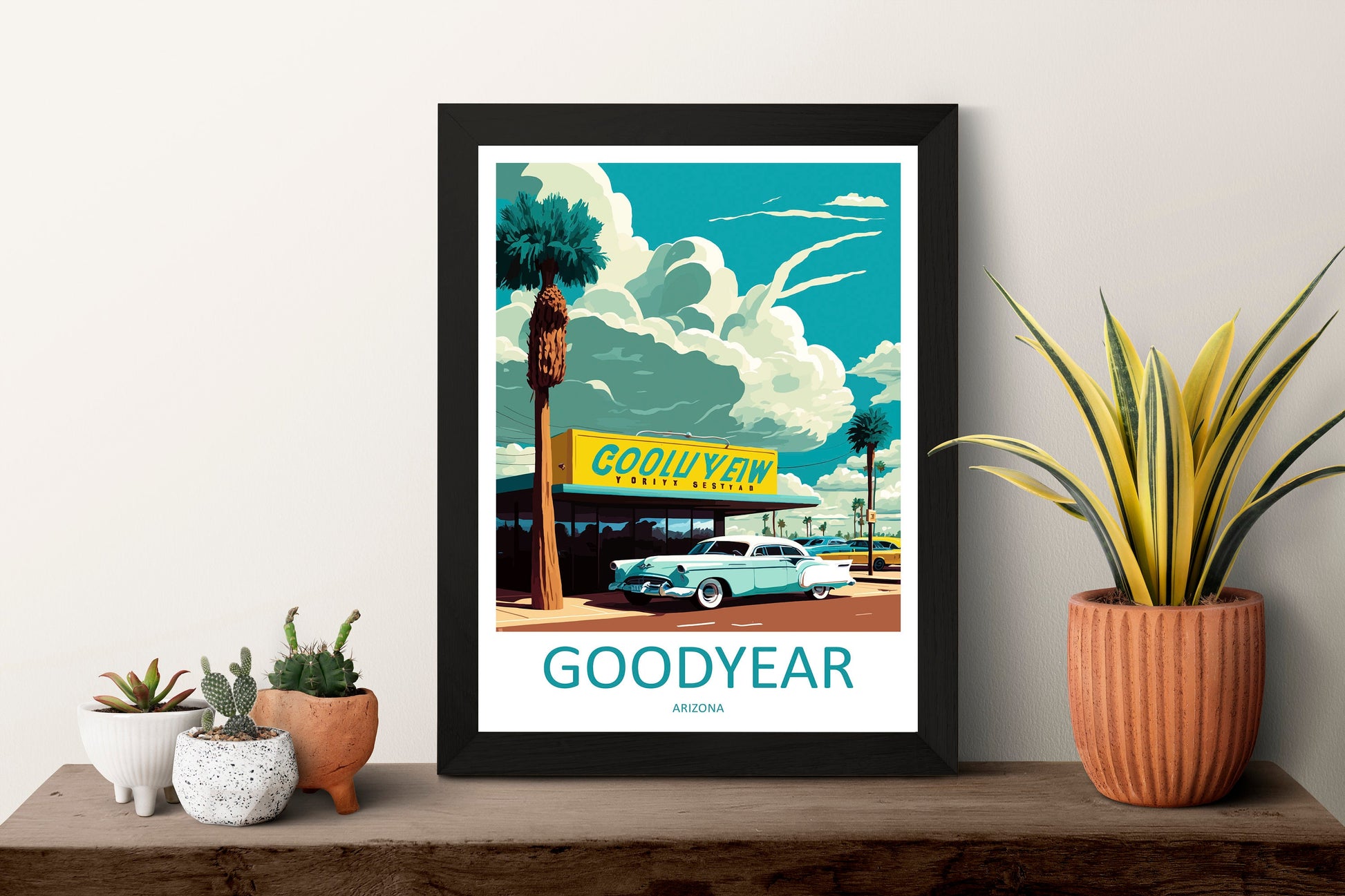 Goodyear Travel Print Wall Art Goodyear Wall Hanging Home Décor Goodyear Gift Art Lovers Arizona Art Lover Gift Arizona Travel Poster