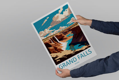 Grand Falls Travel Print Wall Art Grand Falls Wall Hanging Home Décor Grand Falls Gift Art Lovers Arizona Art Lover Gift Arizona Travel Art