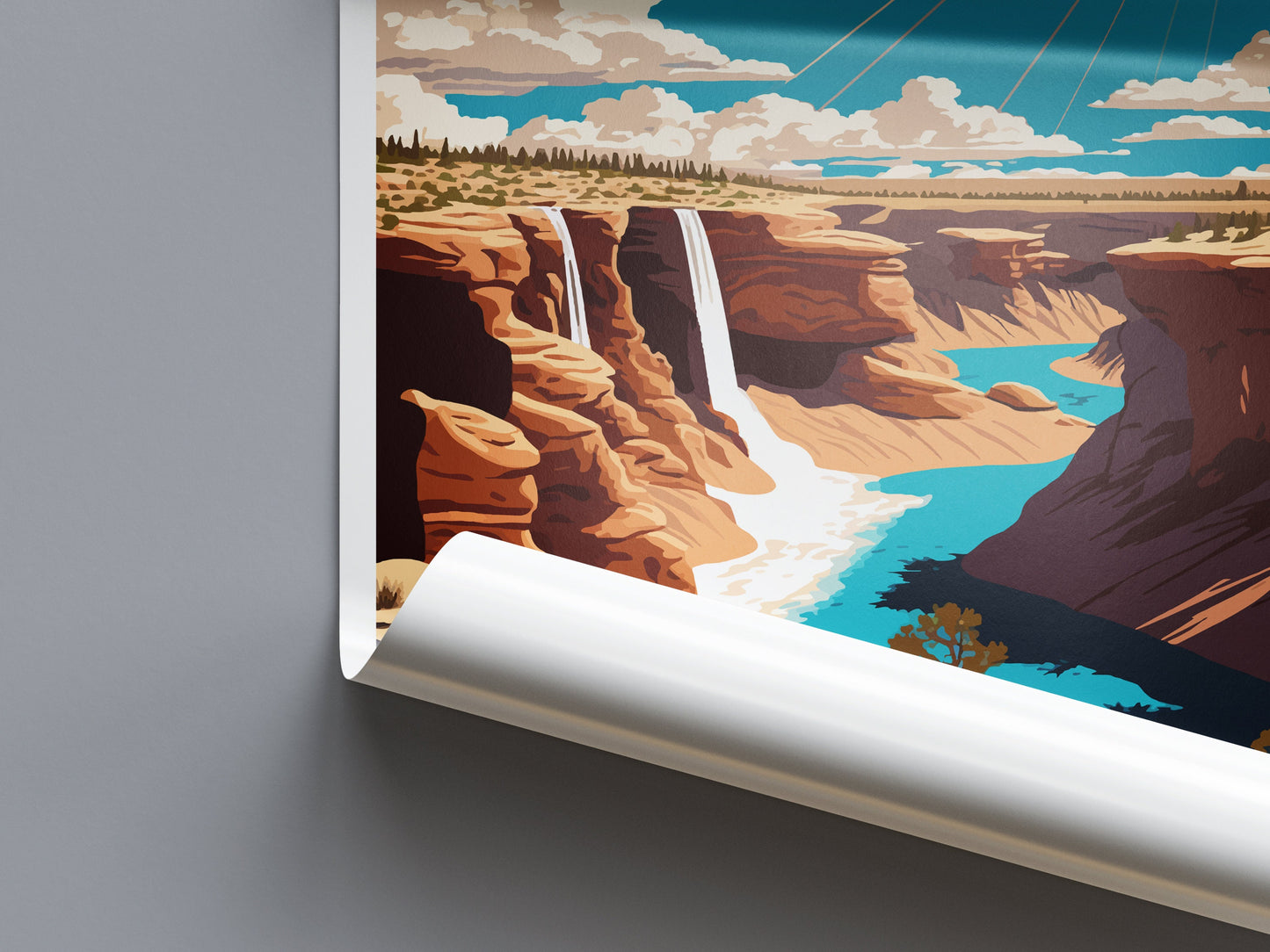 Grand Falls Travel Print Wall Art Grand Falls Wall Hanging Home Décor Grand Falls Gift Art Lovers Arizona Art Lover Gift Arizona Travel Art