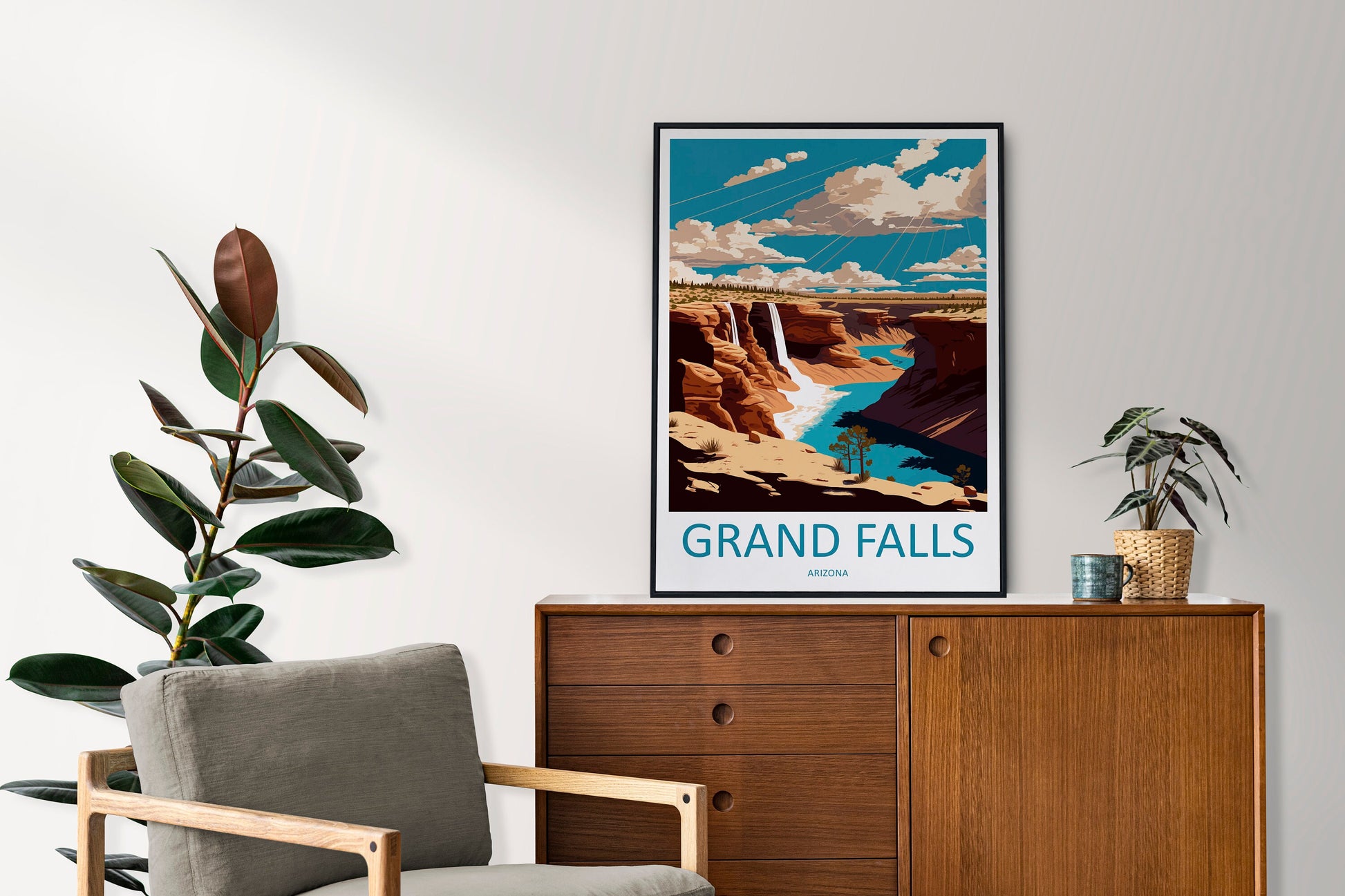 Grand Falls Travel Print Wall Art Grand Falls Wall Hanging Home Décor Grand Falls Gift Art Lovers Arizona Art Lover Gift Arizona Travel Art