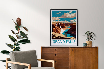 Grand Falls Travel Print Wall Art Grand Falls Wall Hanging Home Décor Grand Falls Gift Art Lovers Arizona Art Lover Gift Arizona Travel Art
