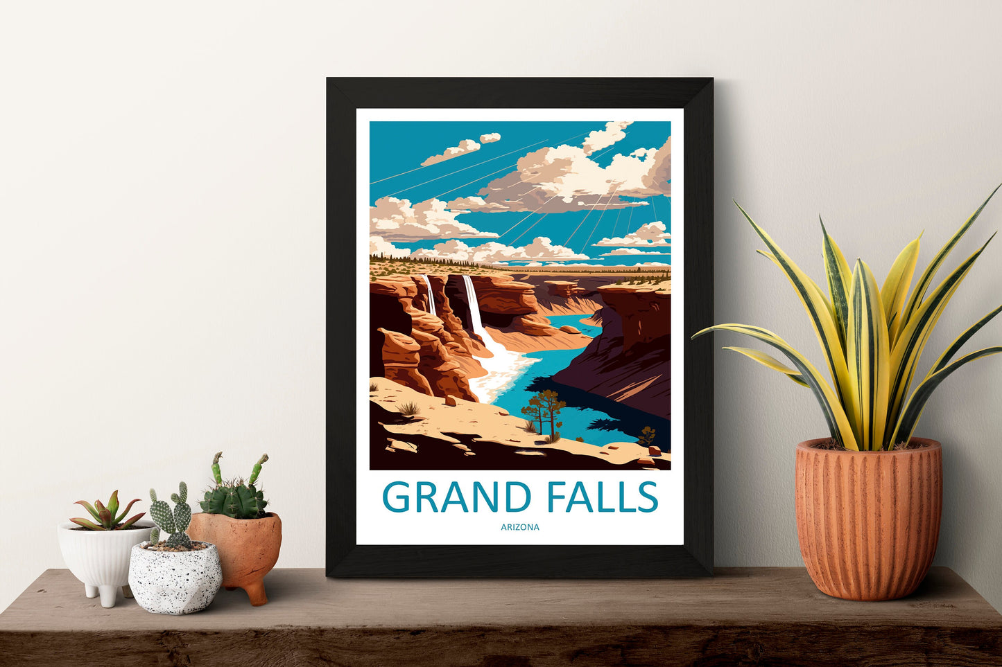 Grand Falls Travel Print Wall Art Grand Falls Wall Hanging Home Décor Grand Falls Gift Art Lovers Arizona Art Lover Gift Arizona Travel Art