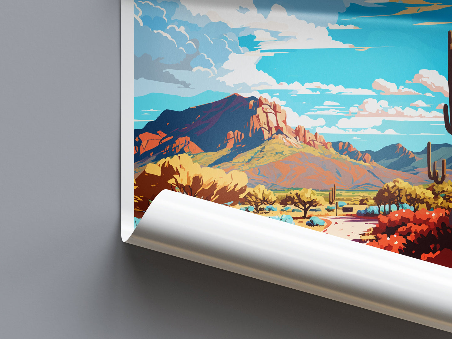 Oro Valley Travel Print Wall Art Oro Valley Wall Hanging Home Décor Oro Valley Gift Art Lovers Arizona Art Lover Gift Arizona Travel Art