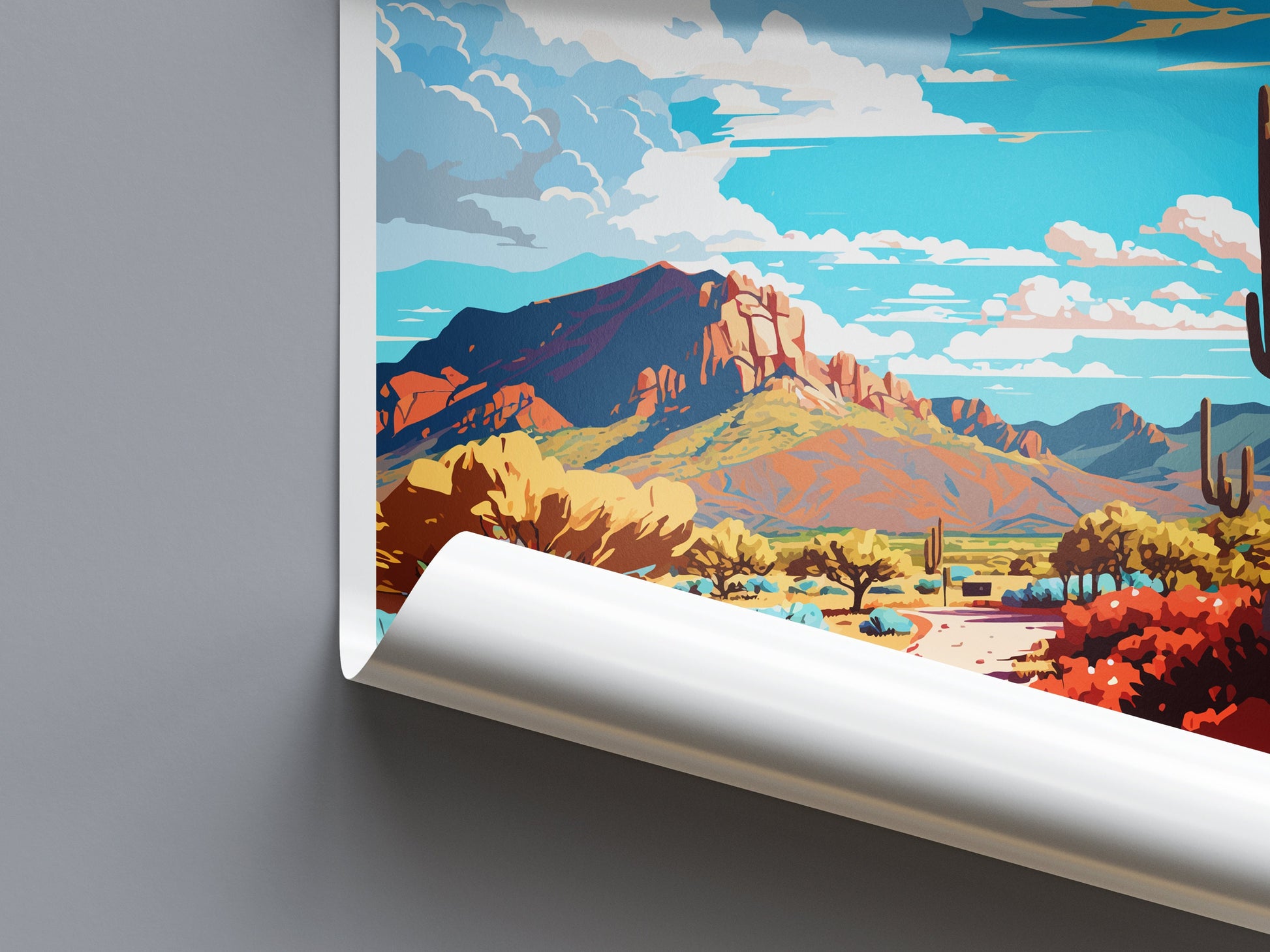 Oro Valley Travel Print Wall Art Oro Valley Wall Hanging Home Décor Oro Valley Gift Art Lovers Arizona Art Lover Gift Arizona Travel Art