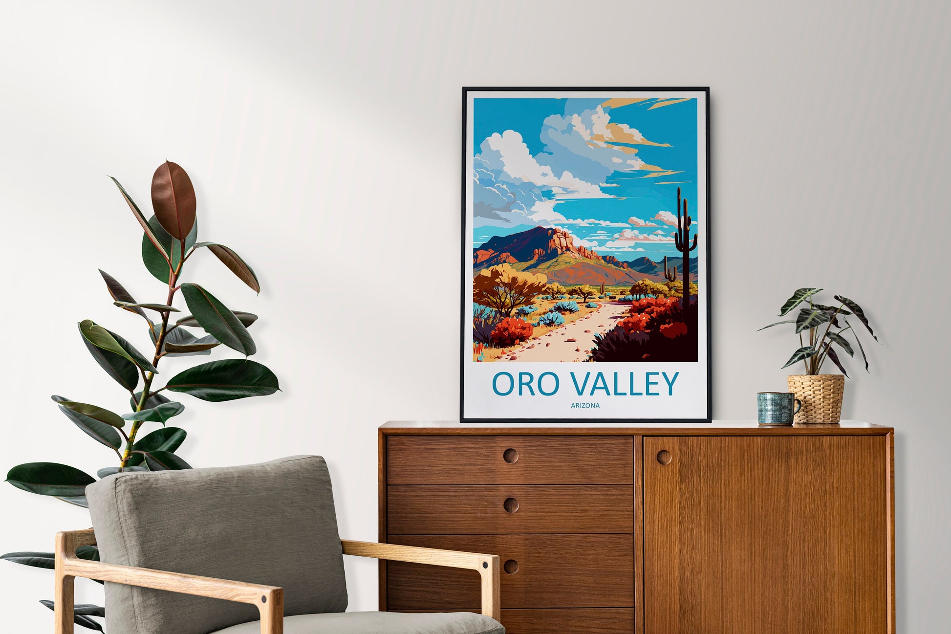 Oro Valley Travel Print Wall Art Oro Valley Wall Hanging Home Décor Oro Valley Gift Art Lovers Arizona Art Lover Gift Arizona Travel Art