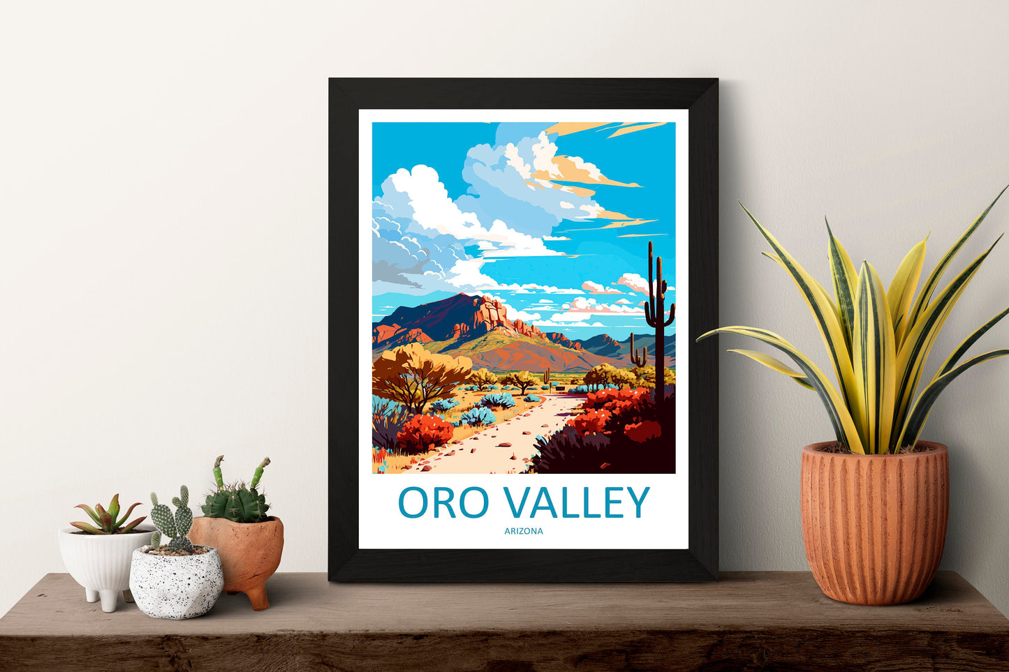 Oro Valley Travel Print Wall Art Oro Valley Wall Hanging Home Décor Oro Valley Gift Art Lovers Arizona Art Lover Gift Arizona Travel Art