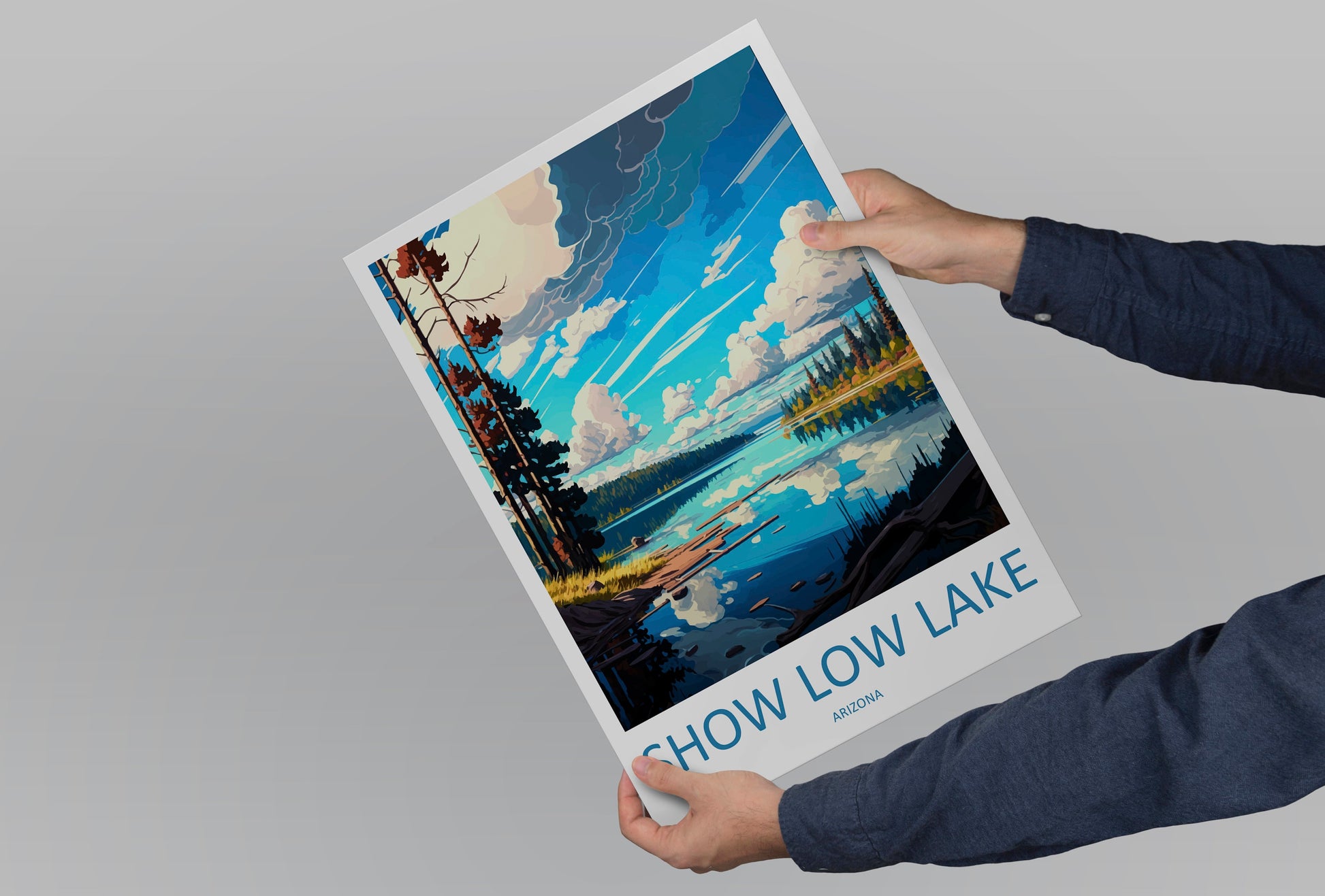 Show Low Lake Travel Print Wall Art Show Low Lake Wall Hanging Home Décor Show Low Lake Gift Art Lovers Arizona Art Lover Gift Arizona