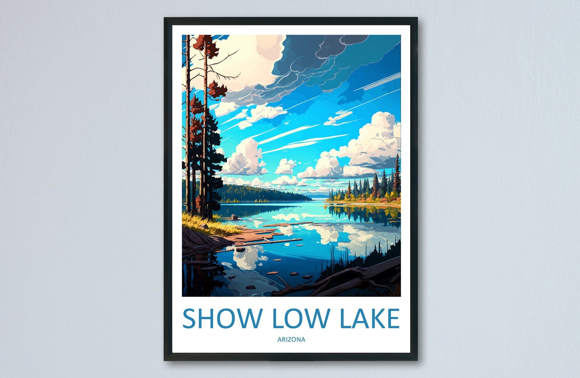Show Low Lake Travel Print Wall Art Show Low Lake Wall Hanging Home Décor Show Low Lake Gift Art Lovers Arizona Art Lover Gift Arizona