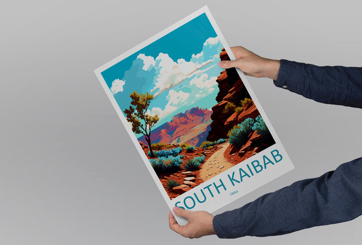 South Kaibab Trail Travel Print Wall Art Kaibab Trail Wall Hanging Home Décor Kaibab Trail Gift Art Lovers Arizona Art Lover Gift Arizona