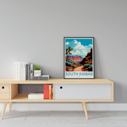 South Kaibab Trail Travel Print Wall Art Kaibab Trail Wall Hanging Home Décor Kaibab Trail Gift Art Lovers Arizona Art Lover Gift Arizona