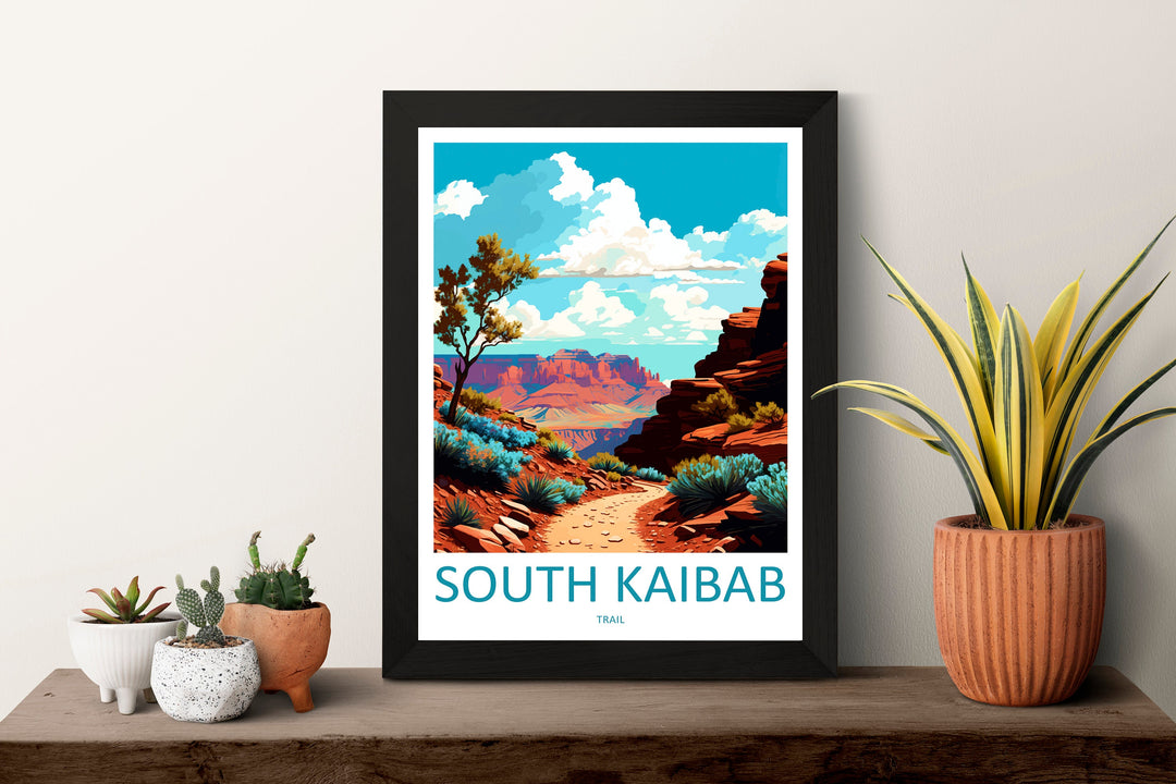 South Kaibab Trail Travel Print Wall Art Kaibab Trail Wall Hanging Home Décor Kaibab Trail Gift Art Lovers Arizona Art Lover Gift Arizona