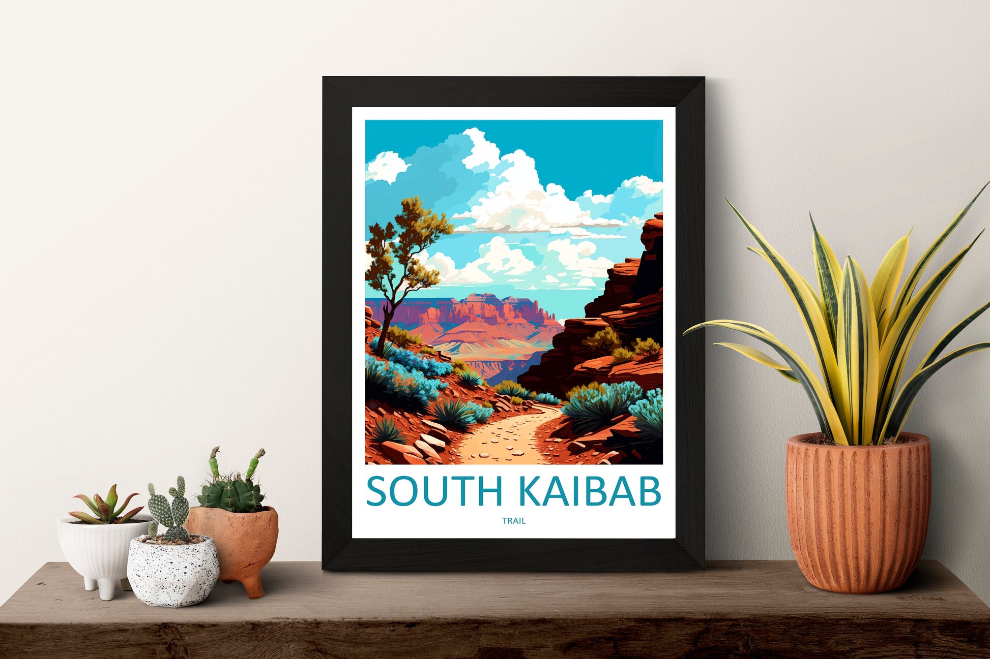 South Kaibab Trail Travel Print Wall Art Kaibab Trail Wall Hanging Home Décor Kaibab Trail Gift Art Lovers Arizona Art Lover Gift Arizona