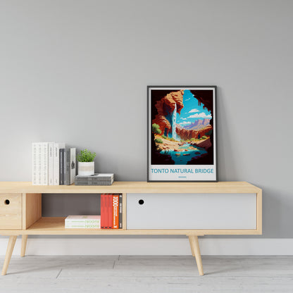 Tonto Natural Bridge Travel Print Wall Art Tonto Natural Bridge Wall Hanging Home Décor Tonto Natural Bridge Gift Art Lovers Arizona Art