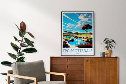 Tpc Scottsdale Golf Travel Print Wall Art Tpc Scottsdale Wall Hanging Home Décor Tpc Scottsdale Gift Art Lovers Arizona Art Travel Poster
