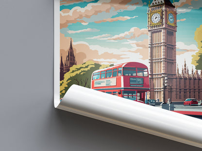 Big Ben Travel Print Wall Art Big Ben Wall Hanging Home Décor London Gift Art Lovers Big Ben Art Lover Gift Big Ben Travel Gift