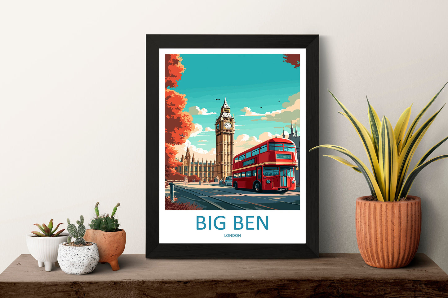 Big Ben Travel Print Wall Art Big Ben Wall Hanging Home Décor London Gift Art Lovers Big Ben Art Lover Gift Big Ben Travel Gift