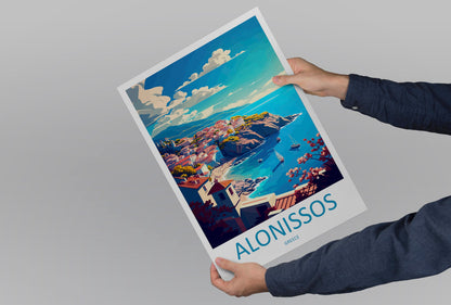 Alonnisos Travel Print Wall Art Alonnisos Greece Wall Hanging Home Decoration Alonnisos Gift Art Lovers Wall Art Print Alonnisos Greece