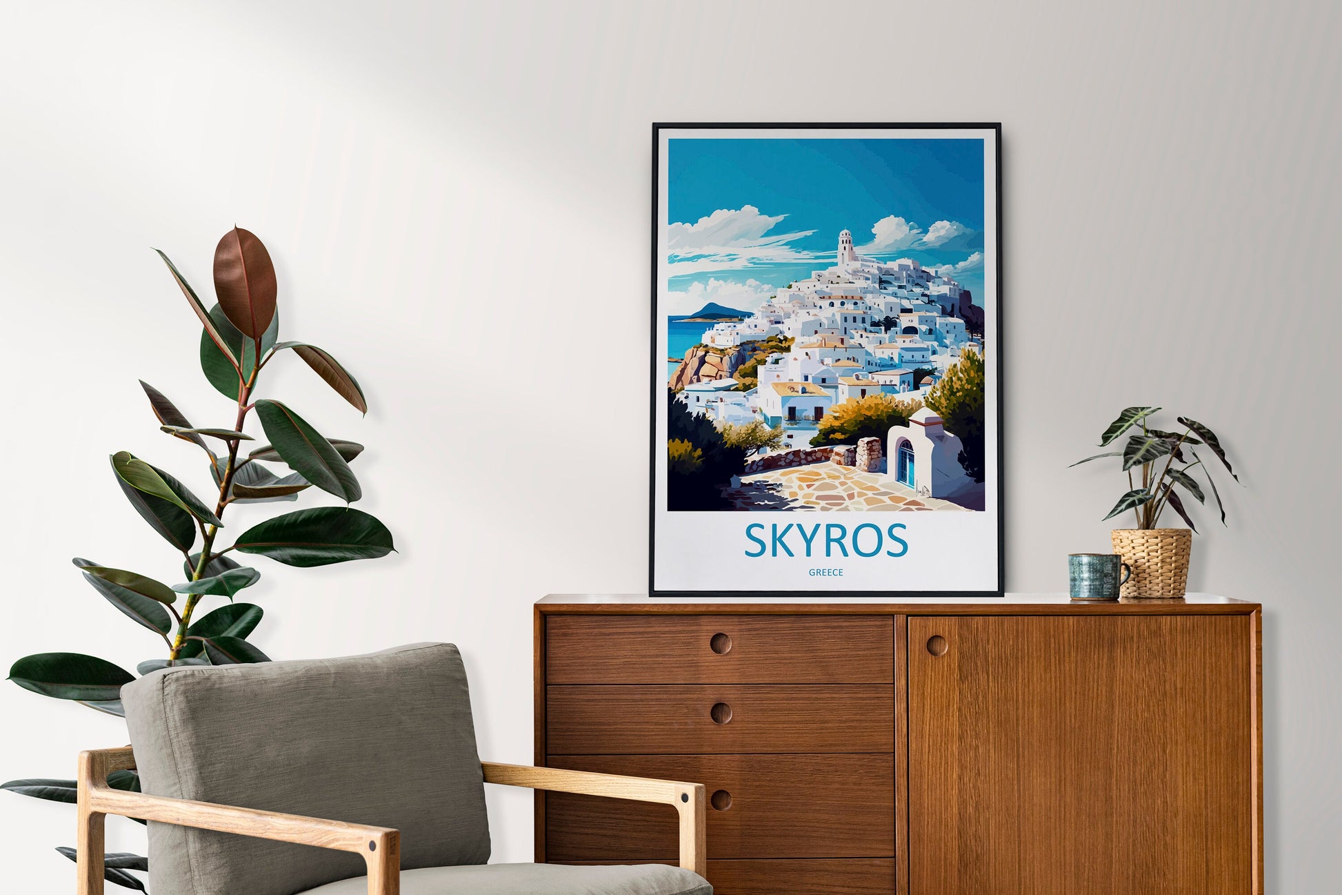Skyros Travel Print Wall Art Skyros Greece Wall Hanging Home Decoration Skyros Gift Art Lovers Wall Art Print Skyros Greece