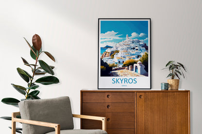 Skyros Travel Print Wall Art Skyros Greece Wall Hanging Home Decoration Skyros Gift Art Lovers Wall Art Print Skyros Greece