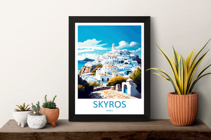 Skyros Travel Print Wall Art Skyros Greece Wall Hanging Home Decoration Skyros Gift Art Lovers Wall Art Print Skyros Greece
