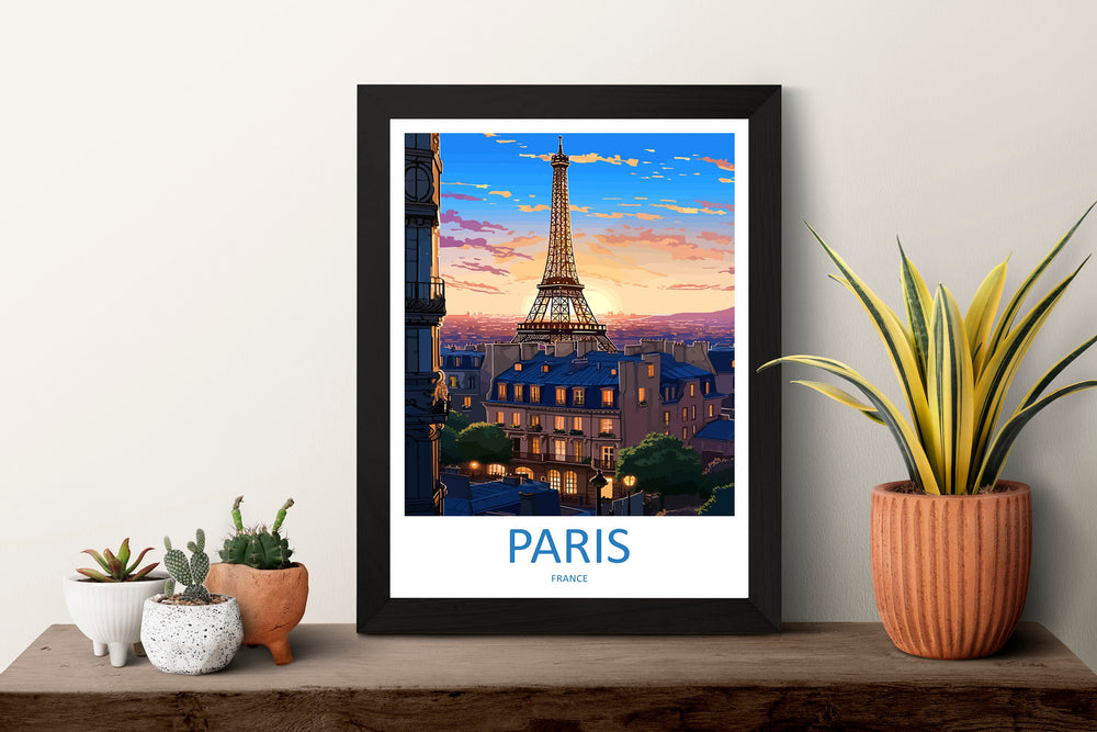 Paris Travel Print Wall Art Paris Wall Hanging Home Décor Paris Gift Art Lovers France Art Lover Gift Paris Print France Wall Art Décor