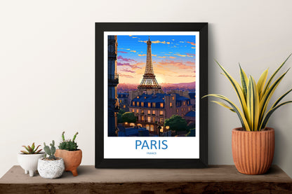 Paris Travel Print Wall Art Paris Wall Hanging Home Décor Paris Gift Art Lovers France Art Lover Gift Paris Print France Wall Art Décor