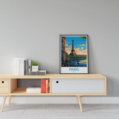 Paris Travel Print Wall Art Paris Wall Hanging Home Décor Paris Gift Art Lovers France Art Lover Gift Paris Print France Wall Art Décor