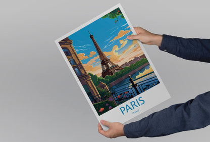 Paris Travel Print Wall Art Paris Wall Hanging Home Décor Paris Gift Art Lovers France Art Lover Gift Paris Print France Wall Art Décor