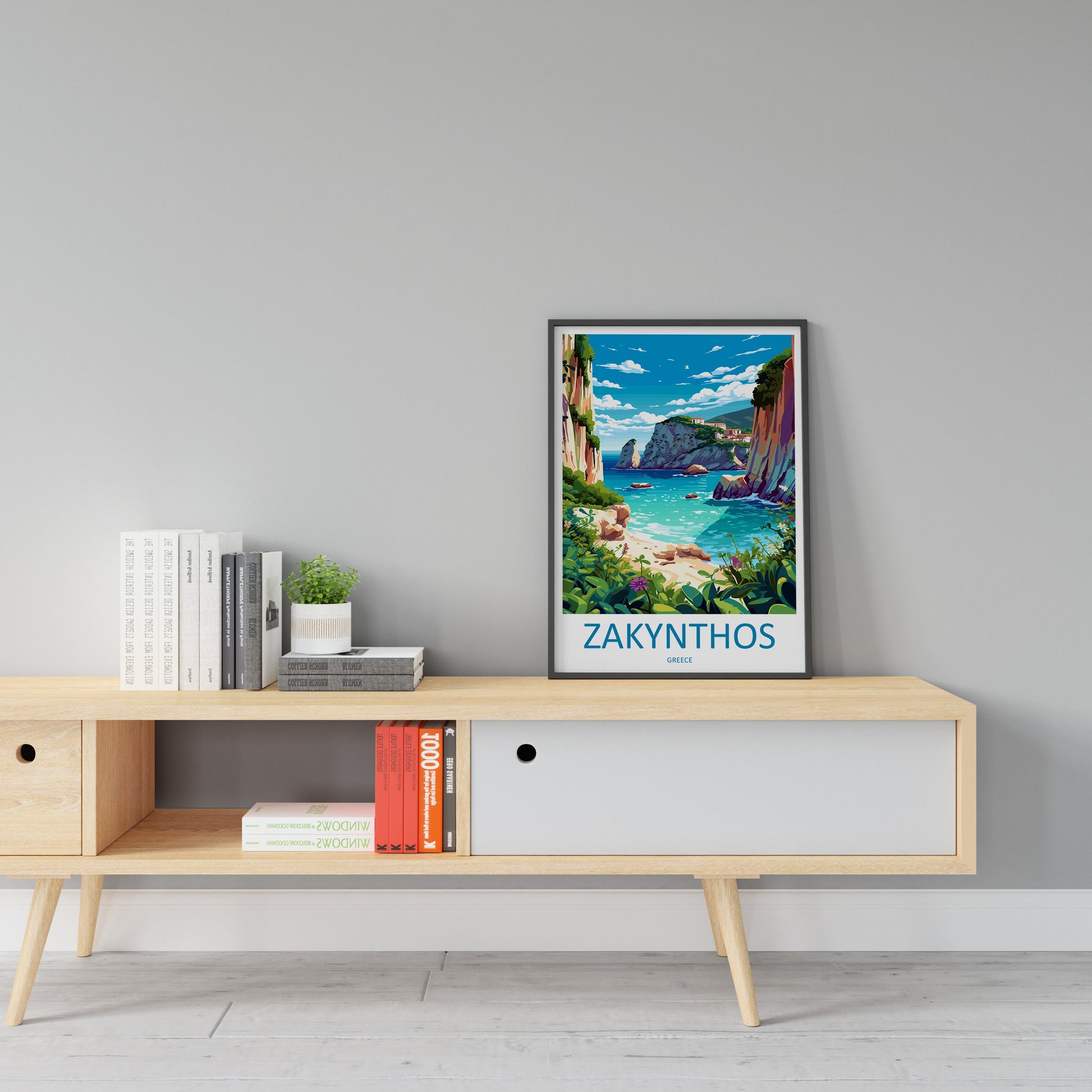 Zakynthos Travel Print Wall Art Zakynthos Greece Wall Hanging Home Decoration Zakynthos Gift Art Lovers Wall Art Print Zakynthos Greek Print