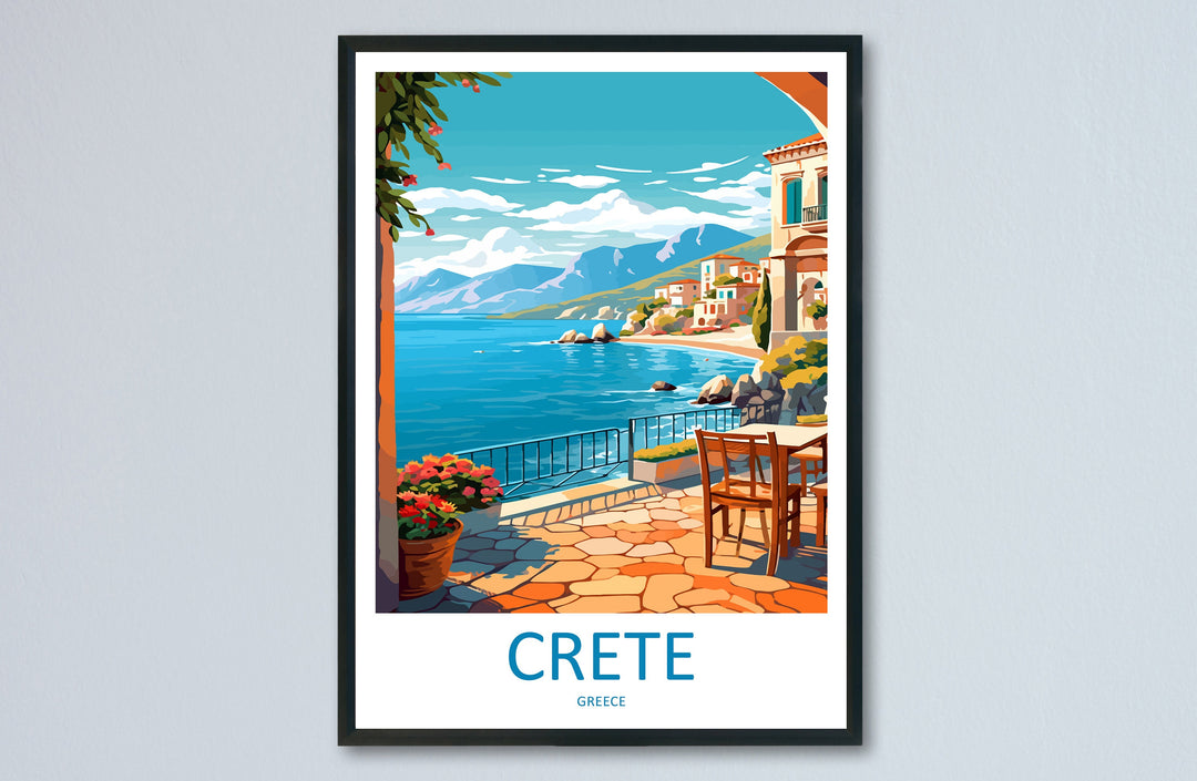 Crete Travel Print Wall Art Crete Greece Wall Hanging Home Decoration Crete Gift Art Lovers Wall Art Print Crete Wall Décor Greece Poster