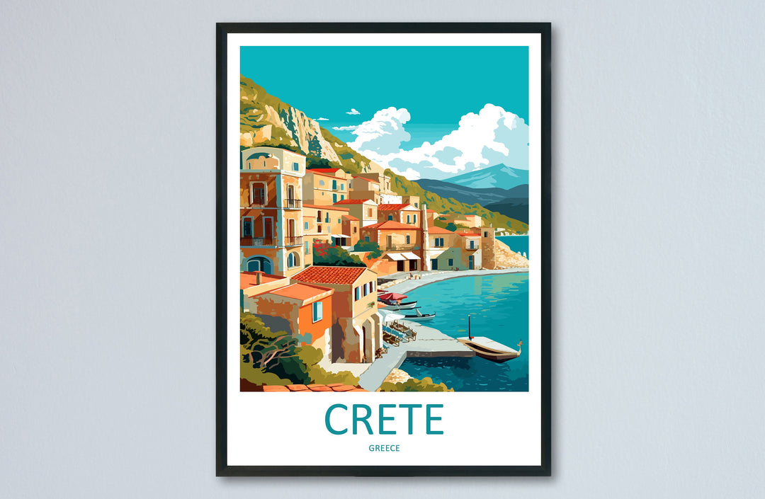 Crete Travel Print Wall Art Crete Greece Wall Hanging Home Decoration Crete Gift Art Lovers Wall Art Print Crete Wall Décor Greece Poster