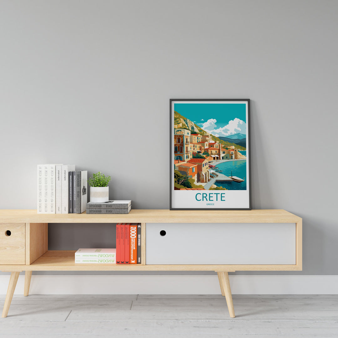 Crete Travel Print Wall Art Crete Greece Wall Hanging Home Decoration Crete Gift Art Lovers Wall Art Print Crete Wall Décor Greece Poster