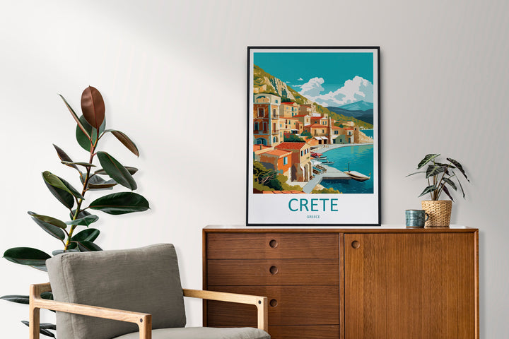 Crete Travel Print Wall Art Crete Greece Wall Hanging Home Decoration Crete Gift Art Lovers Wall Art Print Crete Wall Décor Greece Poster