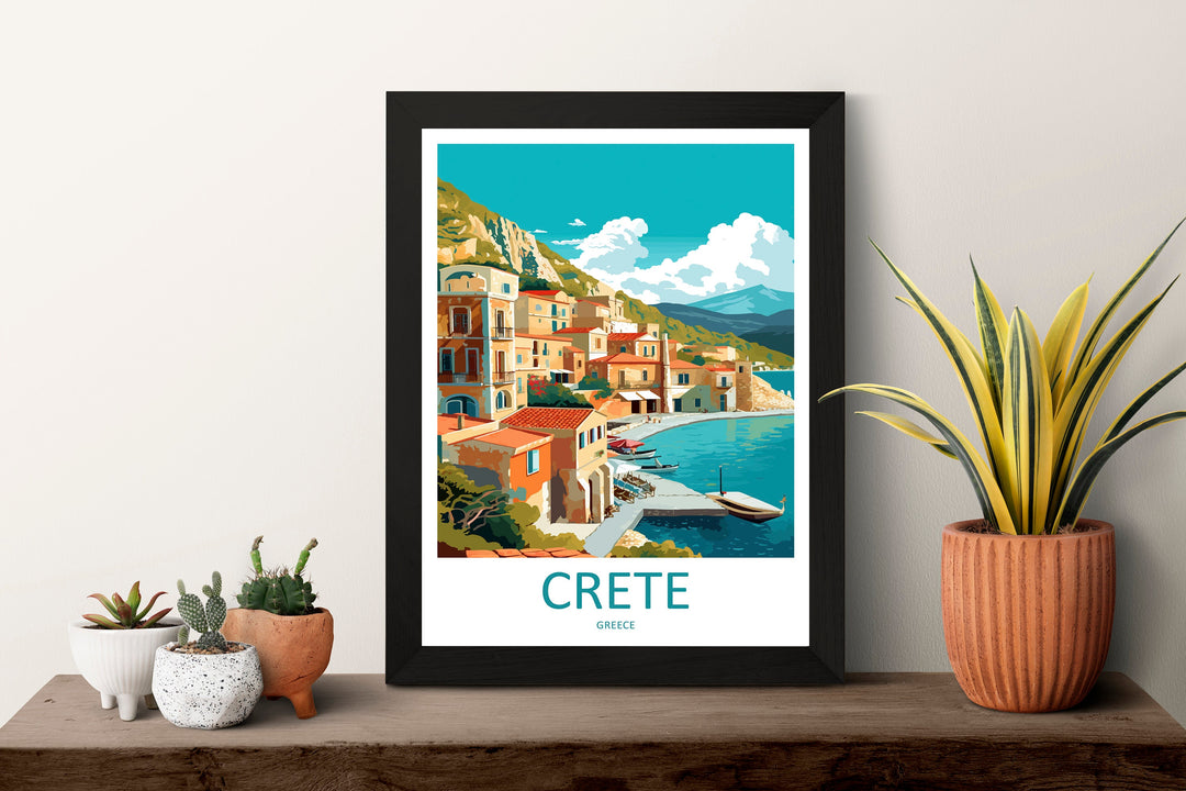Crete Travel Print Wall Art Crete Greece Wall Hanging Home Decoration Crete Gift Art Lovers Wall Art Print Crete Wall Décor Greece Poster
