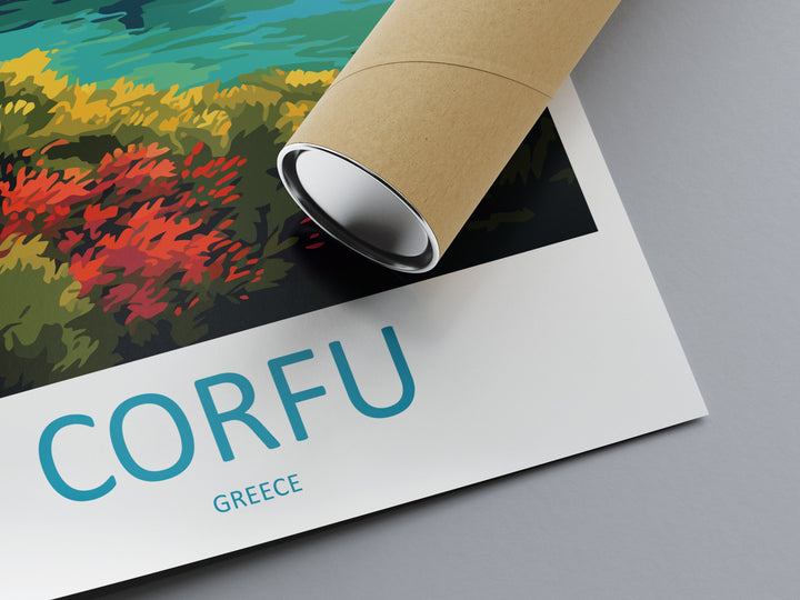 Corfu Travel Print Wall Art Corfu Greece Wall Hanging Home Decoration Corfu Gift Art Lovers Wall Art Print Corfu Wall Décor Greece Poster