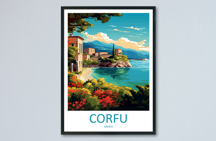 Corfu Travel Print Wall Art Corfu Greece Wall Hanging Home Decoration Corfu Gift Art Lovers Wall Art Print Corfu Wall Décor Greece Poster