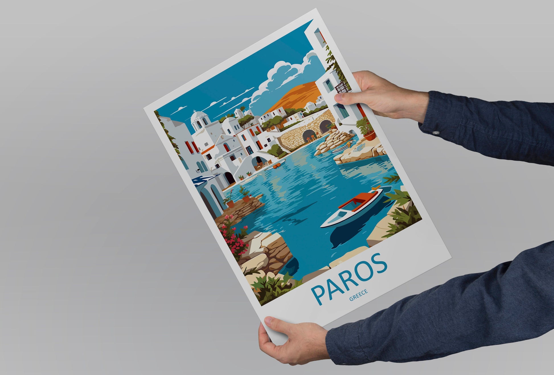 Paros Travel Print Wall Art Paros Greece Wall Hanging Home Decoration Paros Gift Art Lovers Wall Art Print Paros Greece Wall Art