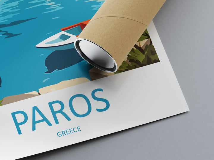 Paros Travel Print Wall Art Paros Greece Wall Hanging Home Decoration Paros Gift Art Lovers Wall Art Print Paros Greece Wall Art