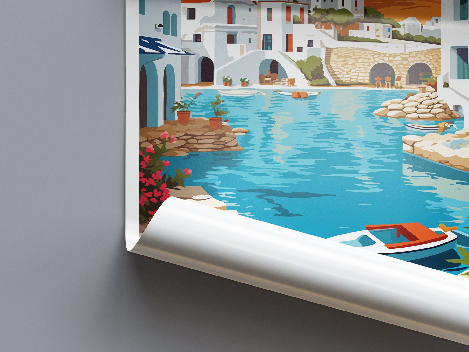 Paros Travel Print Wall Art Paros Greece Wall Hanging Home Decoration Paros Gift Art Lovers Wall Art Print Paros Greece Wall Art